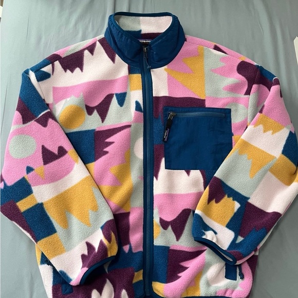 Patagonia Tops - Patagonia Synchilla Full Zip Fleece Jacket Women medium Frontera Marble Pink NWT